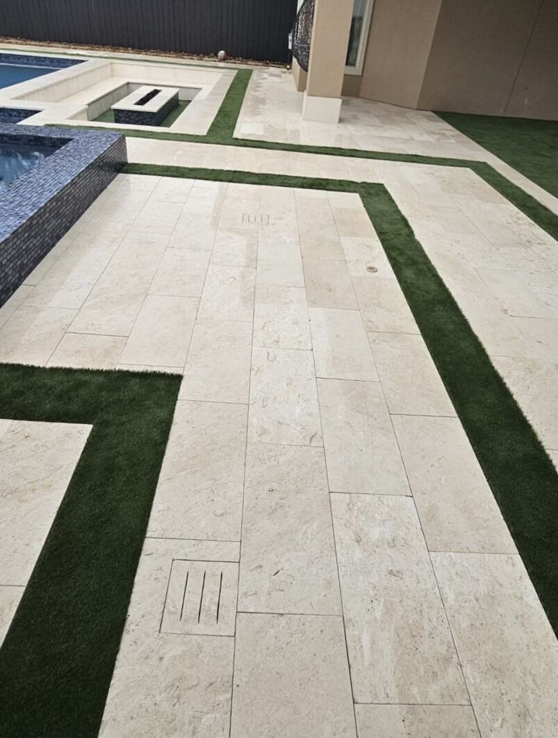 Covered paver patio