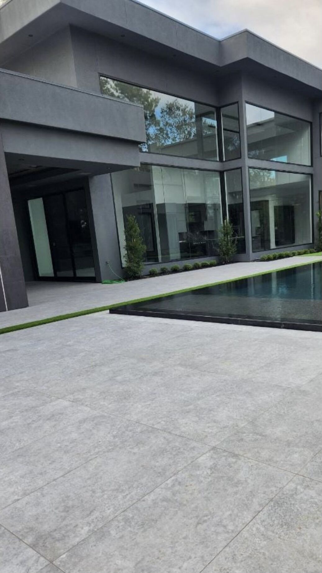 Custom paver patio and outdoor living area